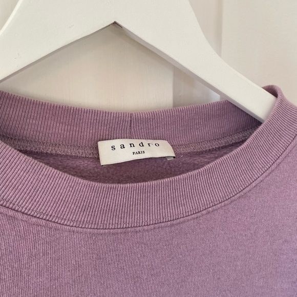 Sandro Lavender Crewneck Top - Picture 2 of 4